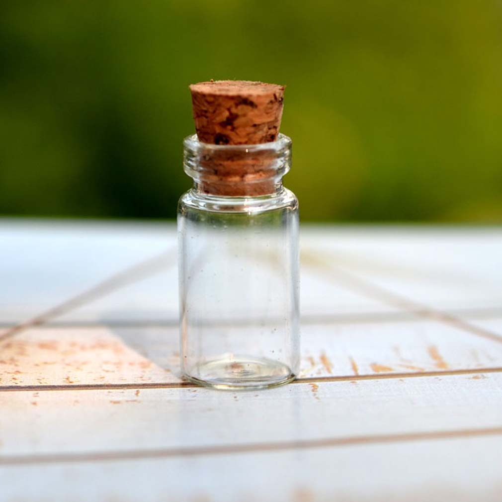 Glass Bottles with Cork Stoppers ,Mini Vials Cork , Small Glass