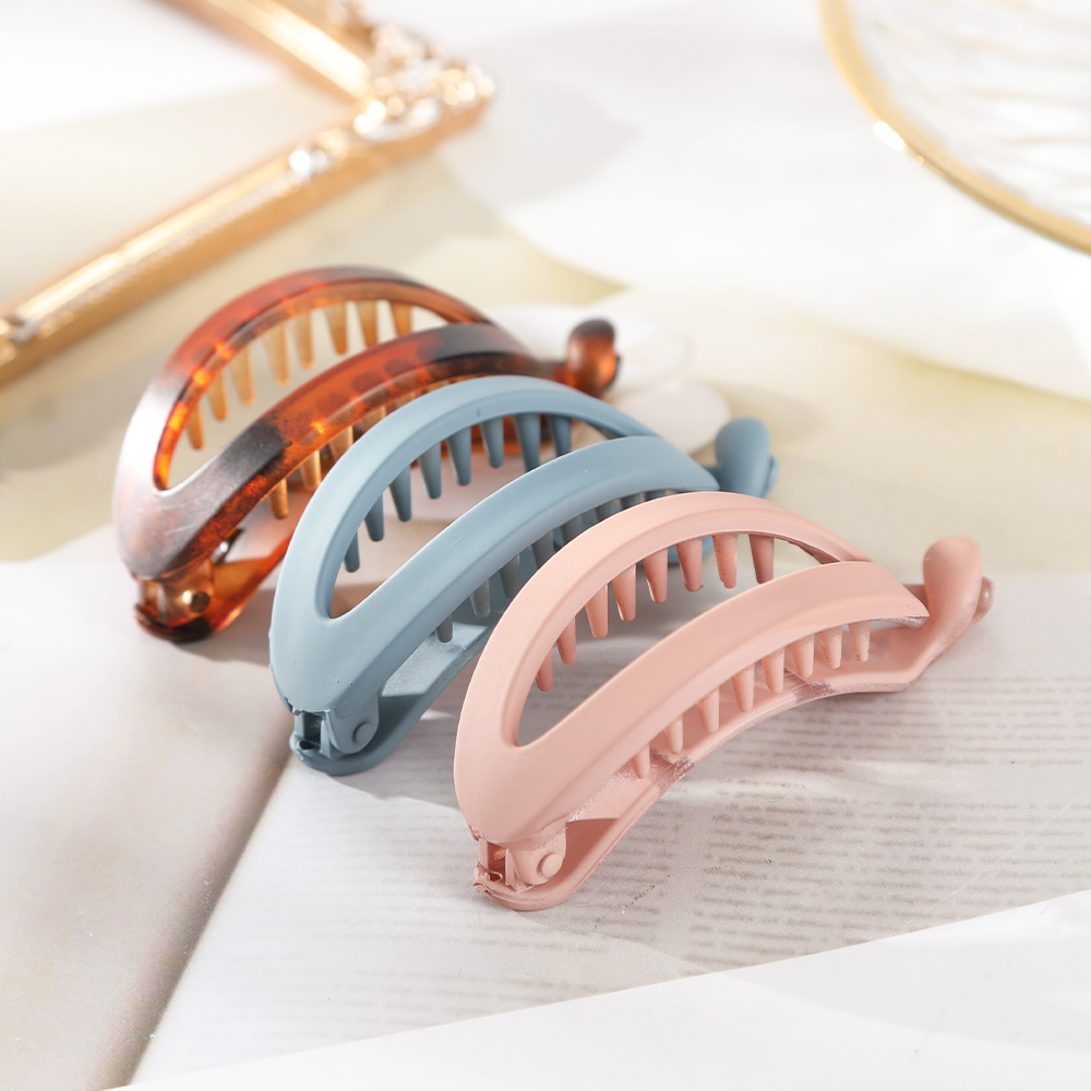 Solid Color Banana Hair Clip Hair Holder No Slip Banana Clip - Temu