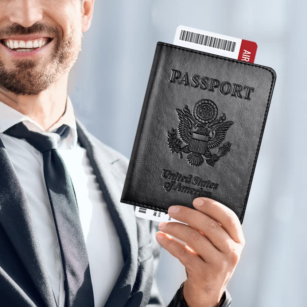 Passport Holder Travel Bag Passport And Vaccine Card Holder Combo Slim  Travel Accessories Passport Wallet For Unisex Leather Passport Cover  Protector With Waterproof Vaccine Card Slot - Temu