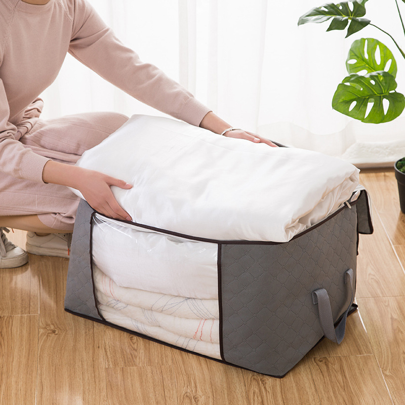 Large Storage Bags Clothes Storage Bins Foldable Closet Organizers Storage  Containers With Durable Handles Thick Fabric For Blanket Comforter Clothing  Bedding Gray - Temu