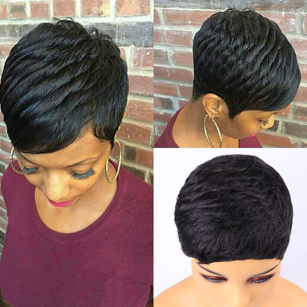 Black Short Pixie Cut Straight Wig 130 Density Lace Front Wig Women's Wigs | High-quality & Affordable | Temu Black Short Pixie Cut Straight Wig 130 Density Lace Front Wig Women's Wigs | High-quality & Affordable | Temu