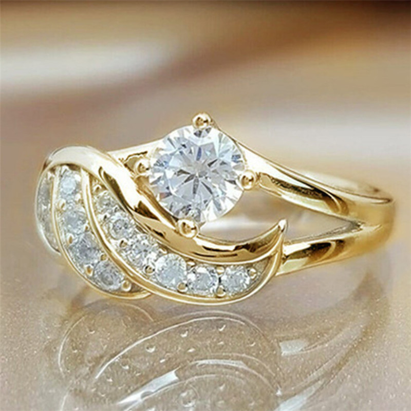 jewelry for women Exquisite Hollow Out Ring Women Engagement Wedding  Jewelry Accessories Gift 