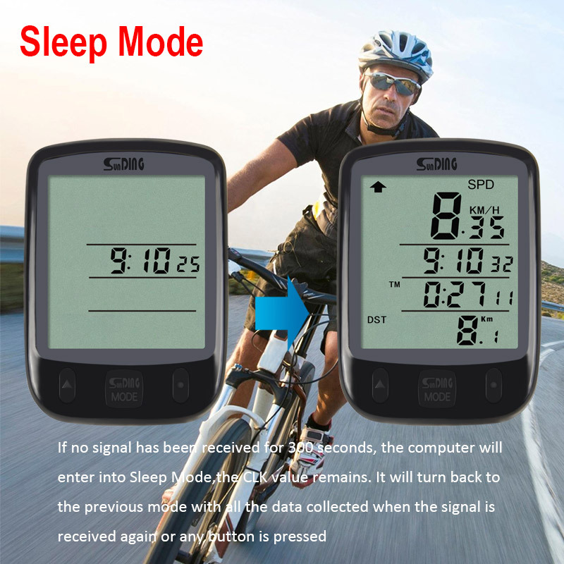 Velocímetro de bicicleta con cable resistente al agua y pantalla LCD:  seguimiento de distancia, velocidad y tiempo para ciclismo y fitness
