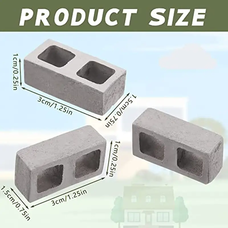 Miniature Cinder Blocks 1/12 Scale Mini Bricks For Diy - Temu