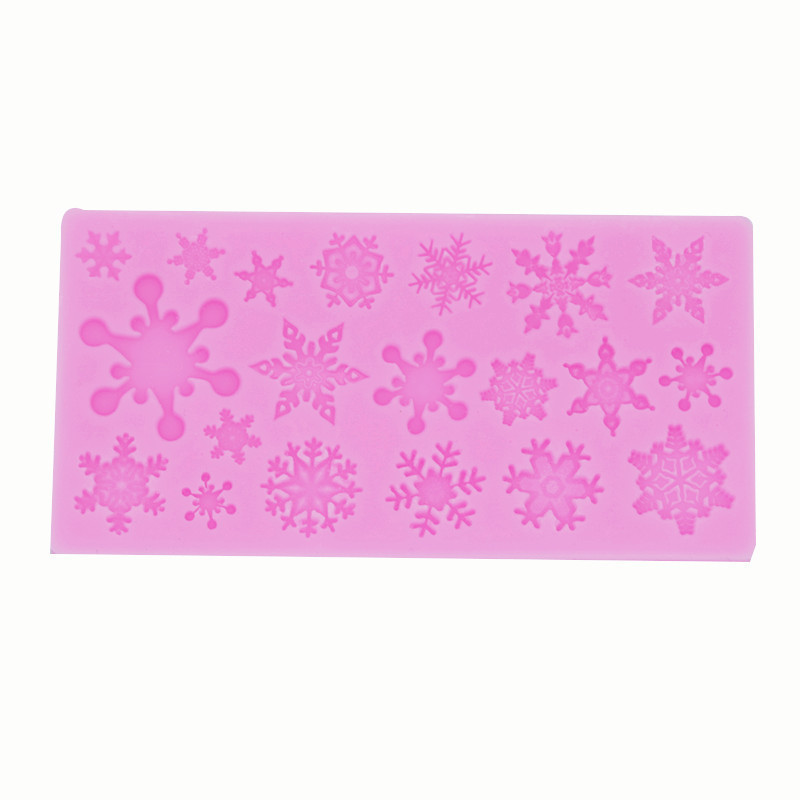 Christmas Snowflake Silicone Mold Fondant Baking Decorating Border Cake  Mould 3D