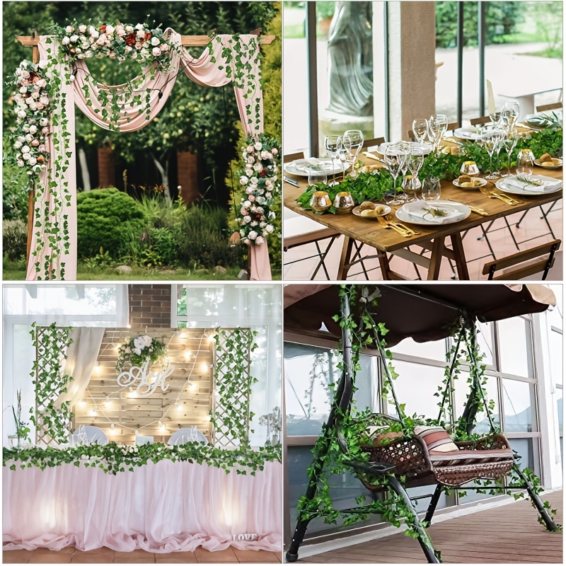 12pcs Fake Vines Fake Ivy Leaves Artificial Ivy, 78 Inch Ivy Garland  Greenery Vines for Bedroom