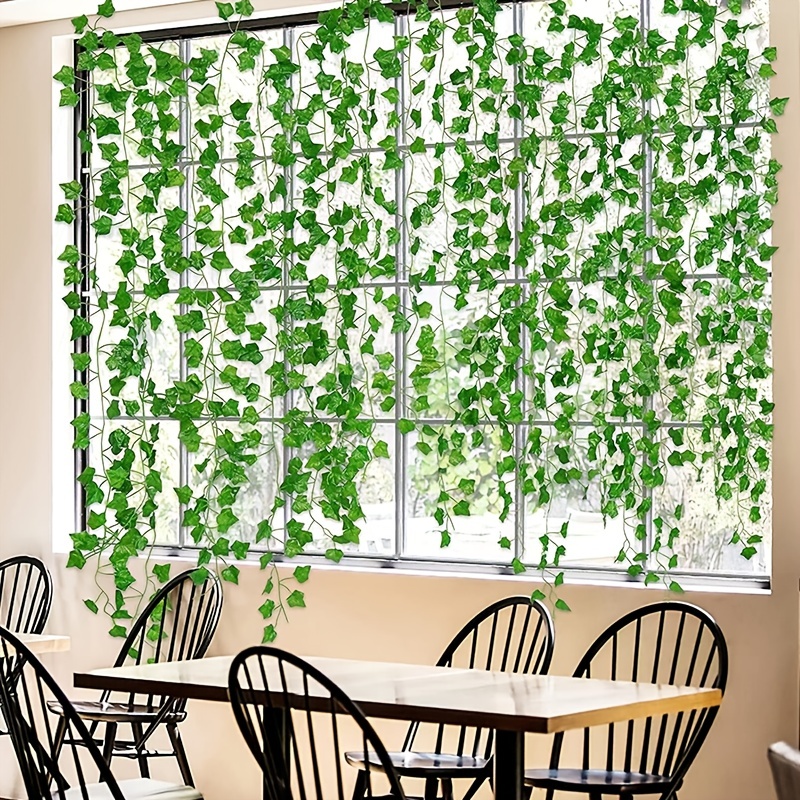 12pcs Fake Vines Fake Ivy Leaves Artificial Ivy, 78 Inch Ivy Garland  Greenery Vines for Bedroom