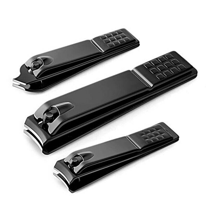 

1pc Black Stainless Steel Nail Clipper Nail Cutting Machine Professional Nail Trimmer High Quality Toe Nail Clipper Tool Tslm2