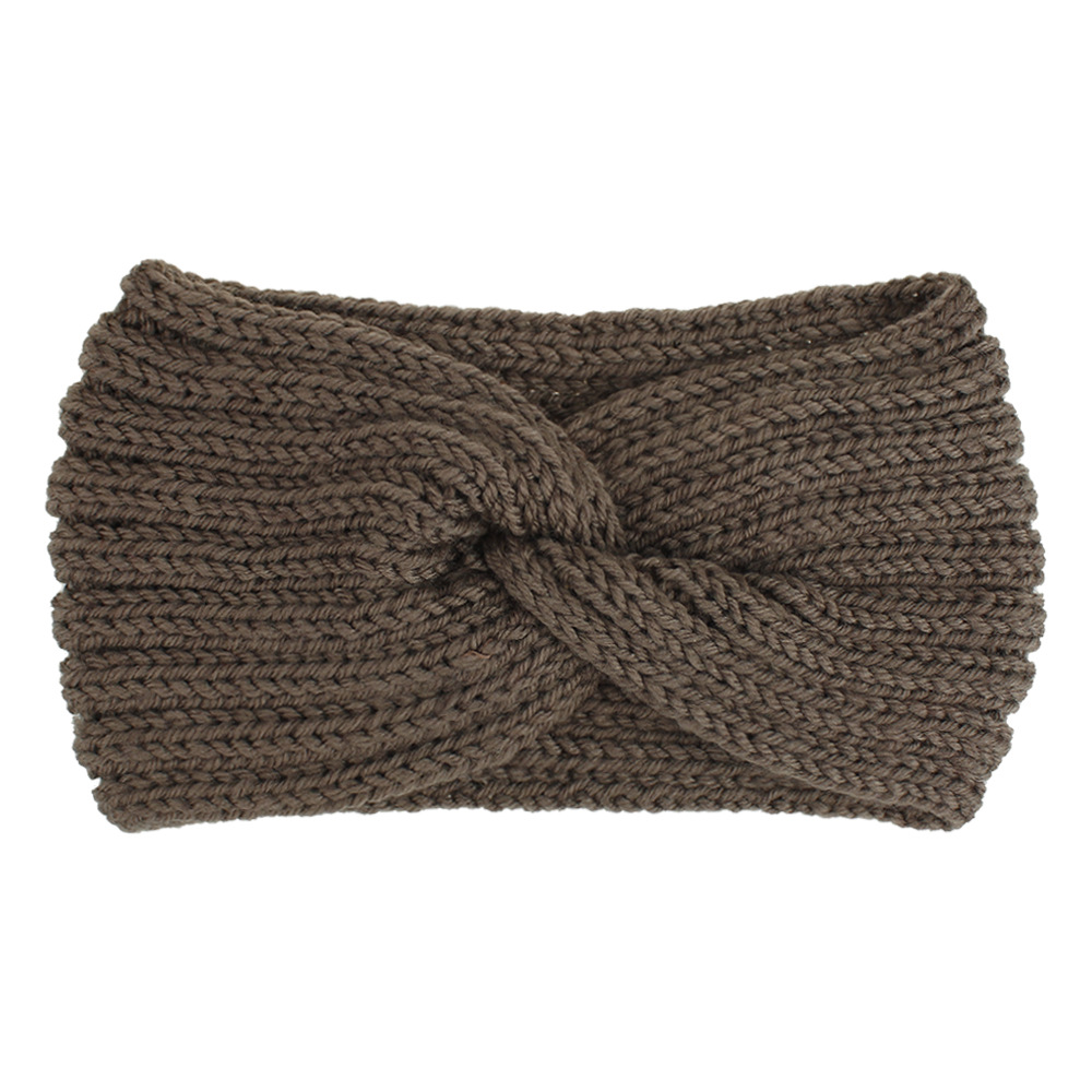 Women's Solid Rib knitted Headband Stylish Elastic Cross - Temu