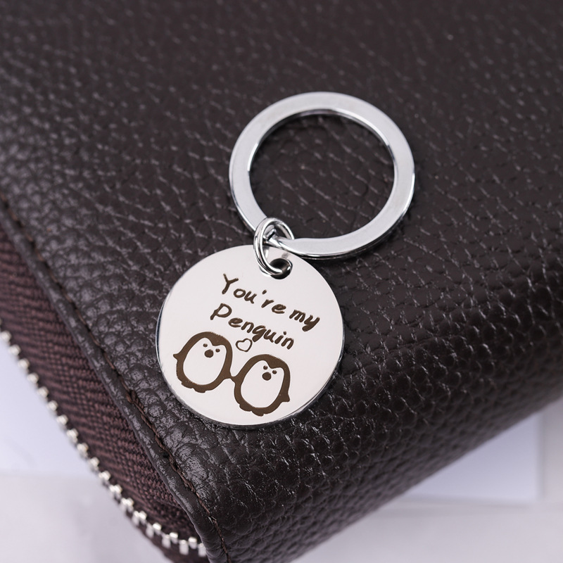 You're My Penguin Stainless Steel Couple Key Chain Fashion - Temu