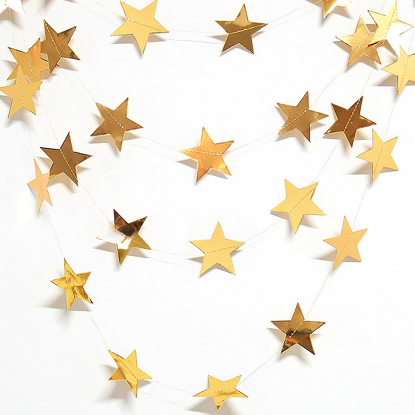 1000Pcs 3 Gold Silver Glitter Paper Star Glitter Star For Banner Kids  Birthday,Wall Background Prop Hanging Garland Star - AliExpress
