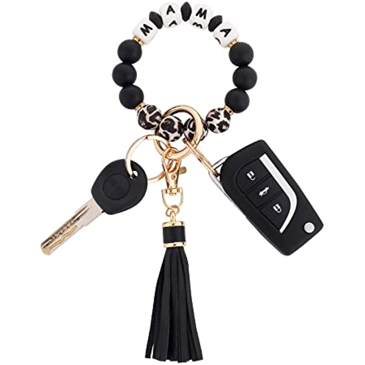 Large Circle Key Ring Leather Tassel Bracelet Holder Keychain Keyring For  Women Girl - Jewelry & Accessories - Temu