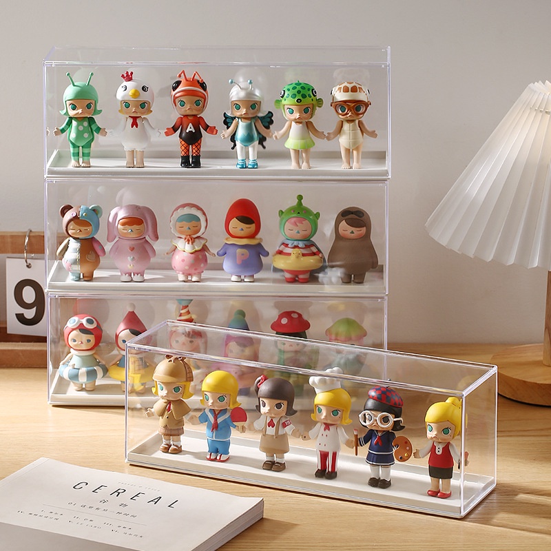 Plush Dolls Storage Box Transparent Dolls Display Cabinet Dustproof Dolls  Plush Cotton Toy Storage Rack Action Figures Showcase