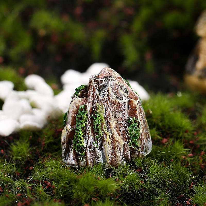3 ピース/セットミニマウンテンミニチュア偽石人工丘のおもちゃ盆栽の装飾品妖精の庭のアクセサリー家の装飾 DIY 用品