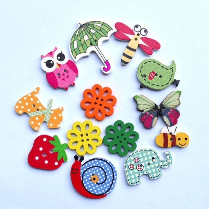 50pcs Mixed Colors 0.51inch Cute Flower Shape Small Buttons For Children's  Clothing Sewing Supplies DIY Accessories