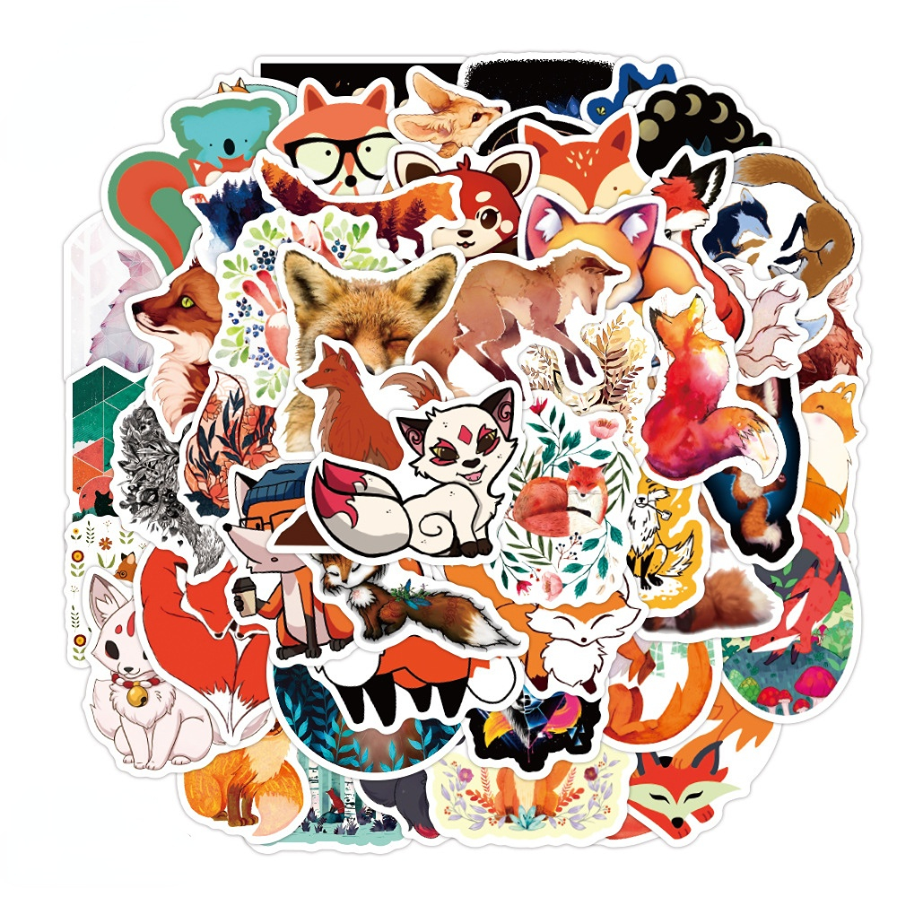 Cute Little Fox Stickers Childrens Early Education Stickers - Temu United  Arab Emirates