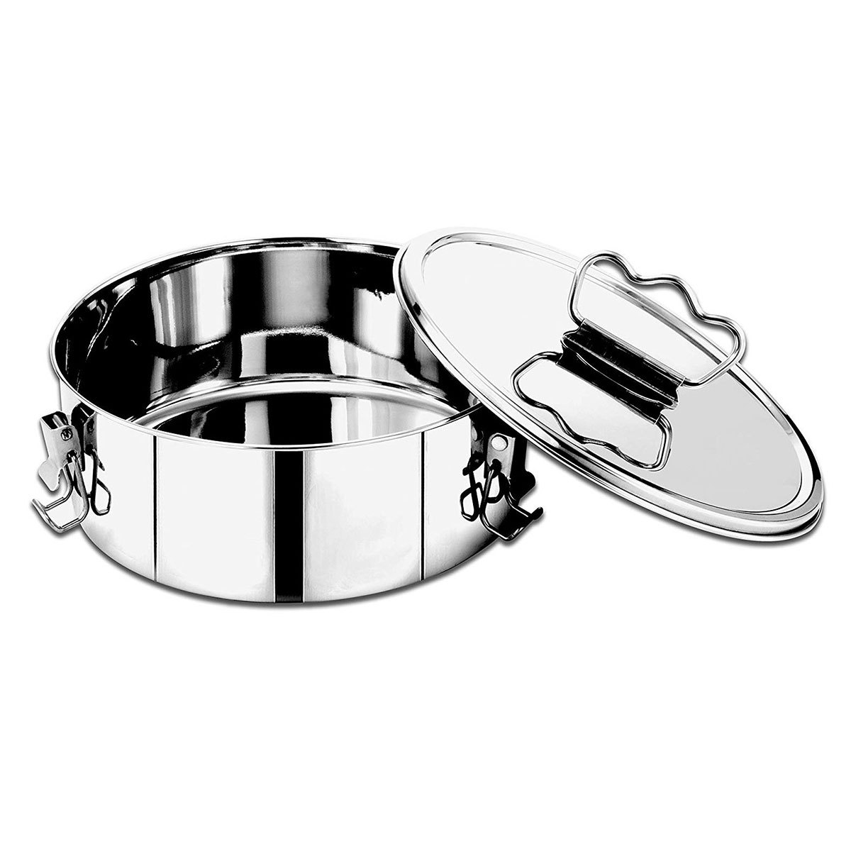 1.5QT Capacity Flanera Flan Maker - Stainless Steel Portable Round Cake  Baking Pan With Lid & Handle - Perfect For Chocolate Cake, Cupcake &  Pudding B