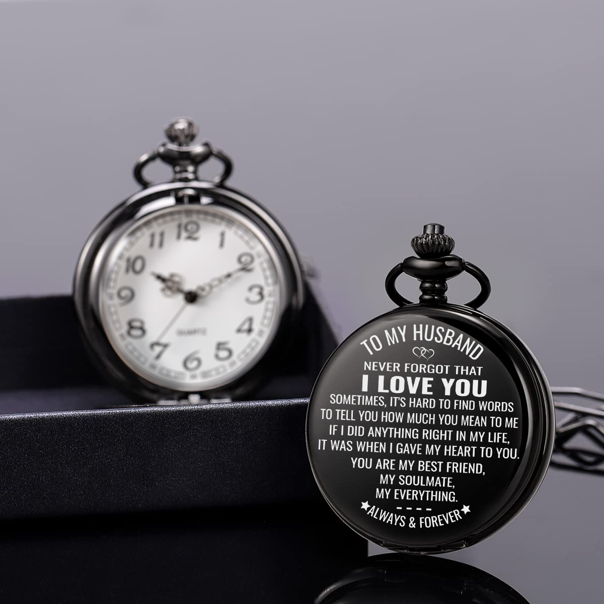 Engraved pocket best sale watch for husband