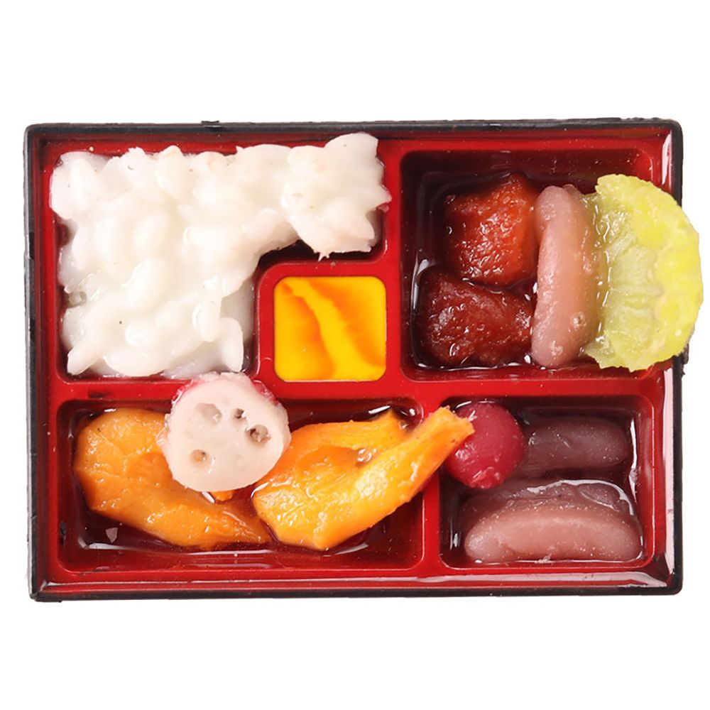 Dollhouse miniature toy fake Japanese food children's bento lunch
