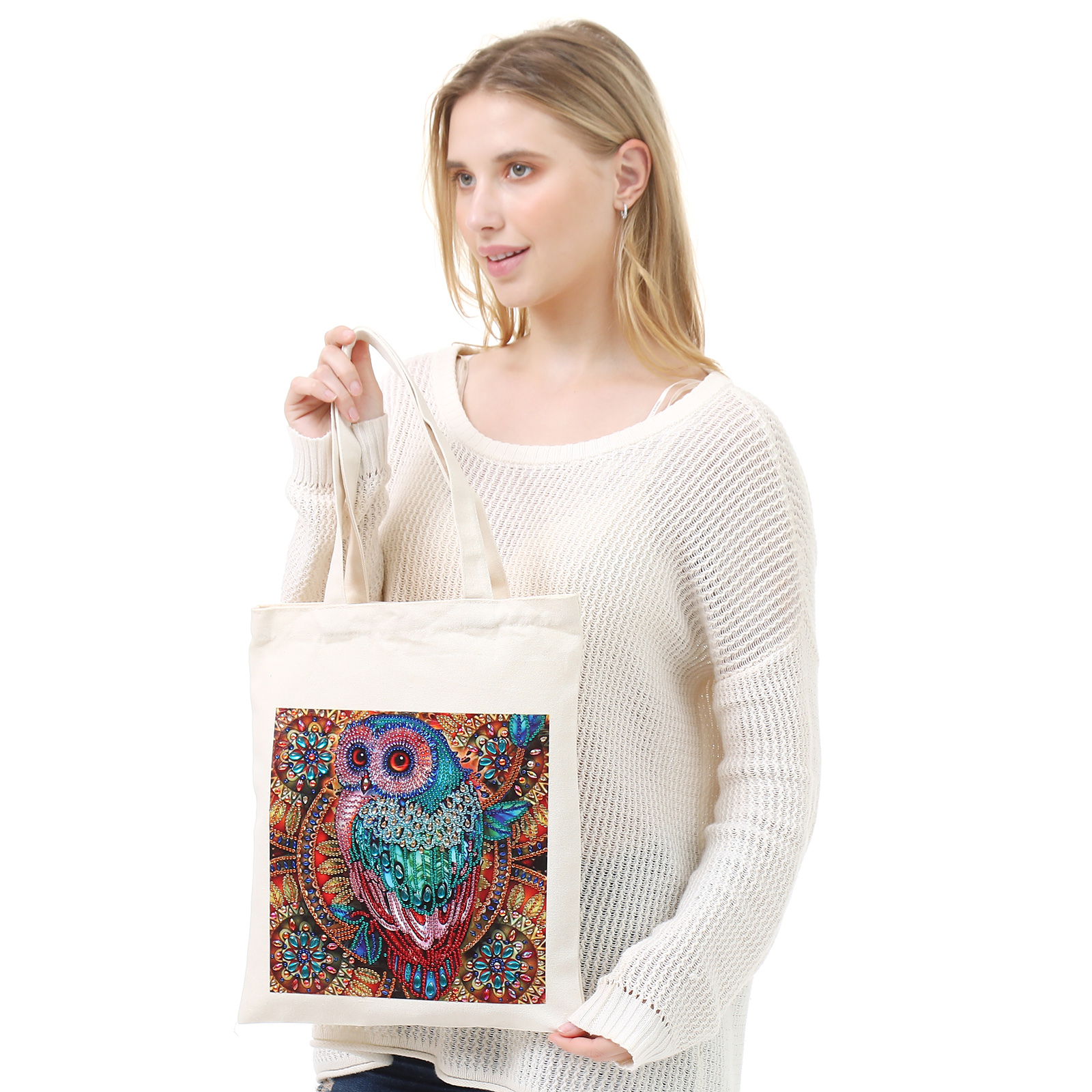 Diamond Painting Satchel Bag 5d Diy Diamond Painting Tote - Temu