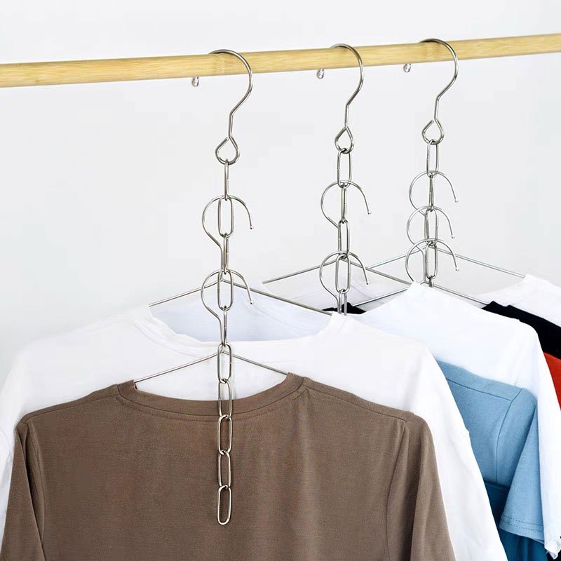XFKITCHEN Metal Magic Hangers Space Saving Clothes Hangers Closet Space  Saver Clothing Hanger Oragnizer for Wardrobe Space,Wrinkle-Free  Clothes（Pack