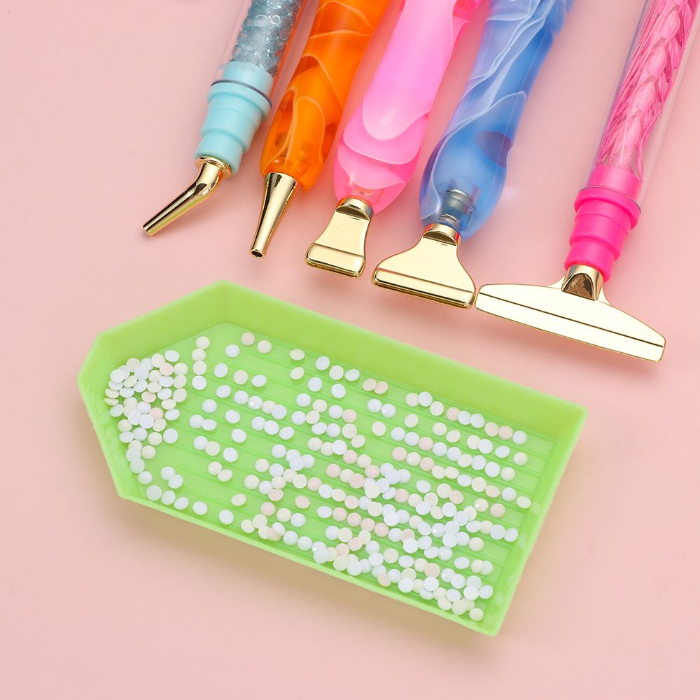 7Pcs/Set Resin Diamond Painting Pen Eco-friendly Alloy Replacement Pen  Heads Multi Placers Point Drill