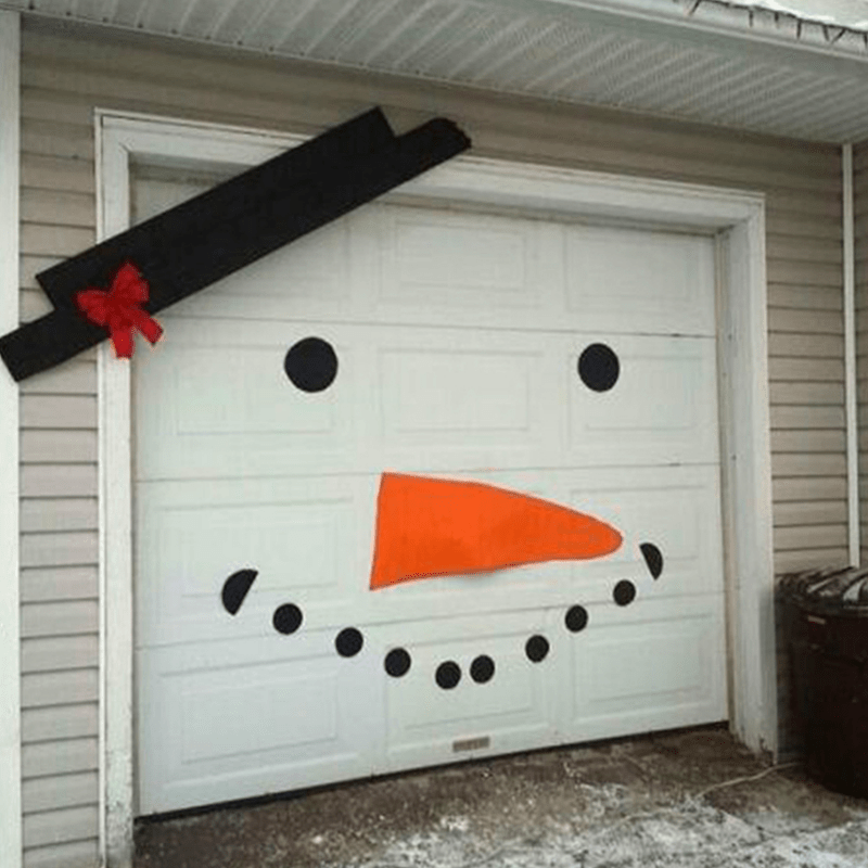 

16pcs, Adorable Snowman Face Wall Decals For Christmas And Winter Decorations - Diy Home Wall Art Mural Cover - Perfect For Garage Door Decorations