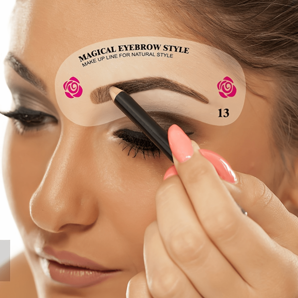 

24 Styles Eyebrow Shaping Stencils - Grooming Kit For Women - Perfect For Beauty Modeling And Makeup Application