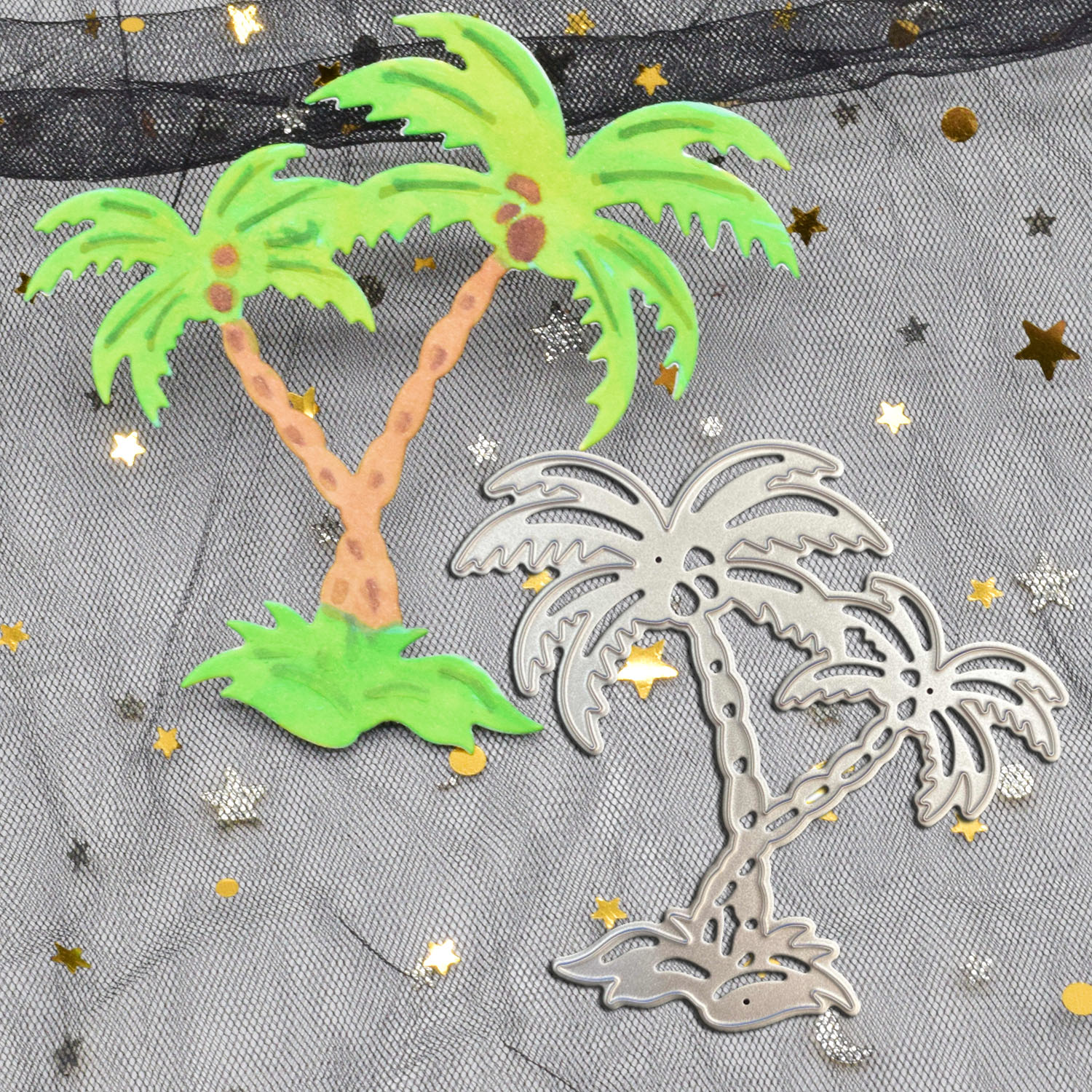 Palm Tree Die Cuts, Any Size, Beach Die Cuts, Scrapbooking, Greeting Cards