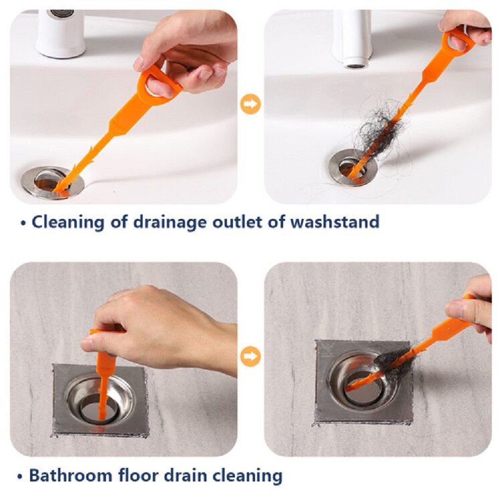 1PC Kitchen Sink Cleaning Hook Sewer Dredging Spring Pipe Hair