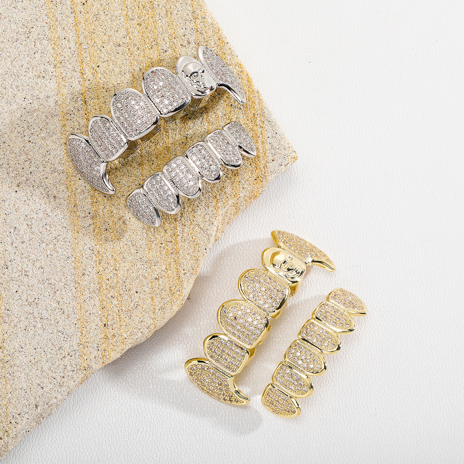 Bling Empire Ice Out Teeth Grillz メンズ レディース ヒップホップ