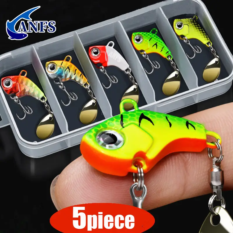 5pcs Metal Sinking Fishing Lures Kit: VIB Spinner Spoon Baits for  Freshwater & Saltwater - Perfect for Anglers!