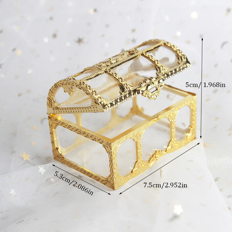 Fashion Box Candy Color Mini Lock Storage Box Jewelry Case