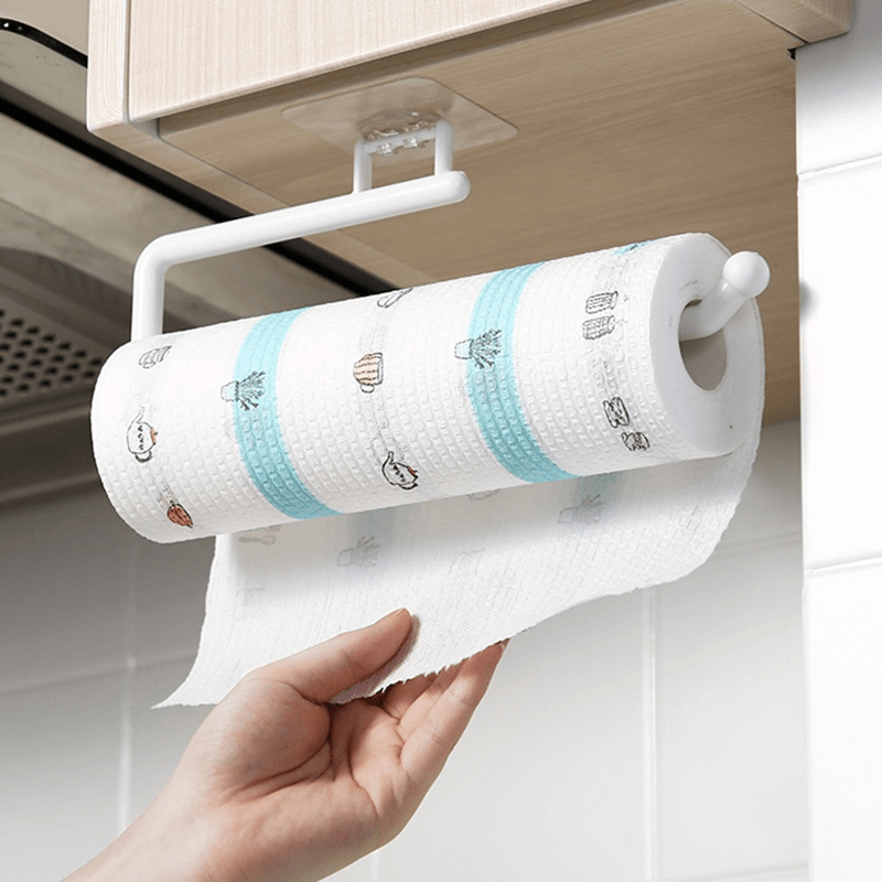 Hands DIY Paper Towel Holder Wall Mount Paper Towel Rack Self Adhesive Under Cabinet Paper Towel Holder 11.2 inch Toilet Paper Holder for Kitchen