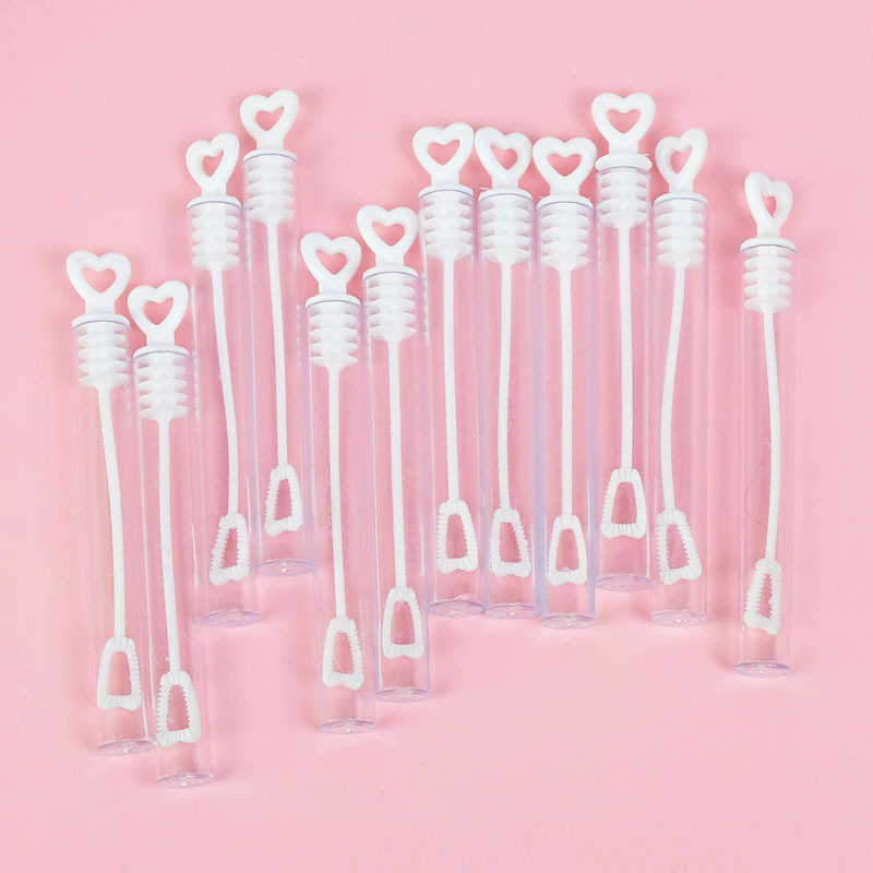 10pcs / 20pcs Love Heart Wand Tube Bubble Jabón Botella - Temu