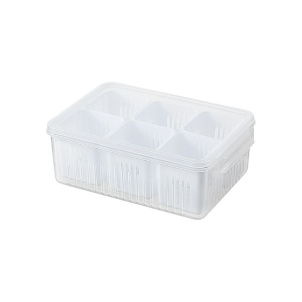 Yesbay Refrigerator Food Container Drainage Compartment Fresh-Keeping  Transparent Vegetable And Fruit Drain Box Food Sealed Crisper Kitchen
