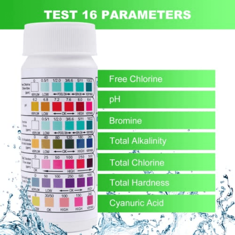 Pool Spa Test Strips Water Chemical Testing Spa Accurate Temu