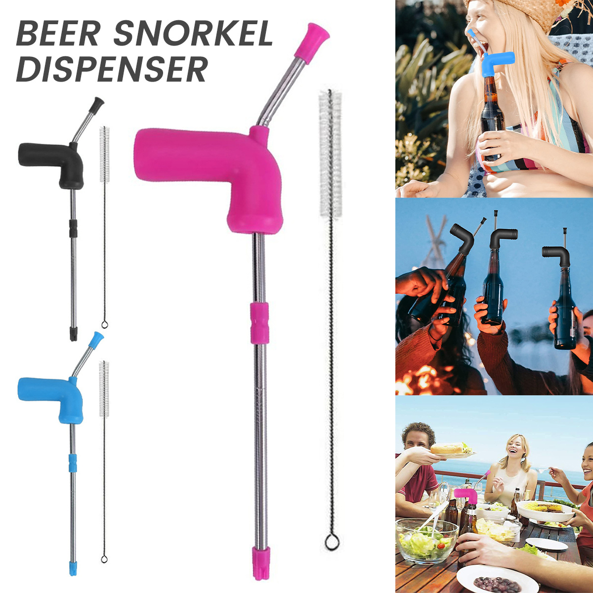 Drinking Straws Beer Bar Accessories Beer Bottle Can Funnel beer bong chug  Drinks Straws Home Club Party Drinking Tools Barware