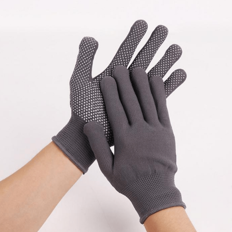 12 Pairs Nylon Anti Slip Gloves Breathable Full Finger - Temu