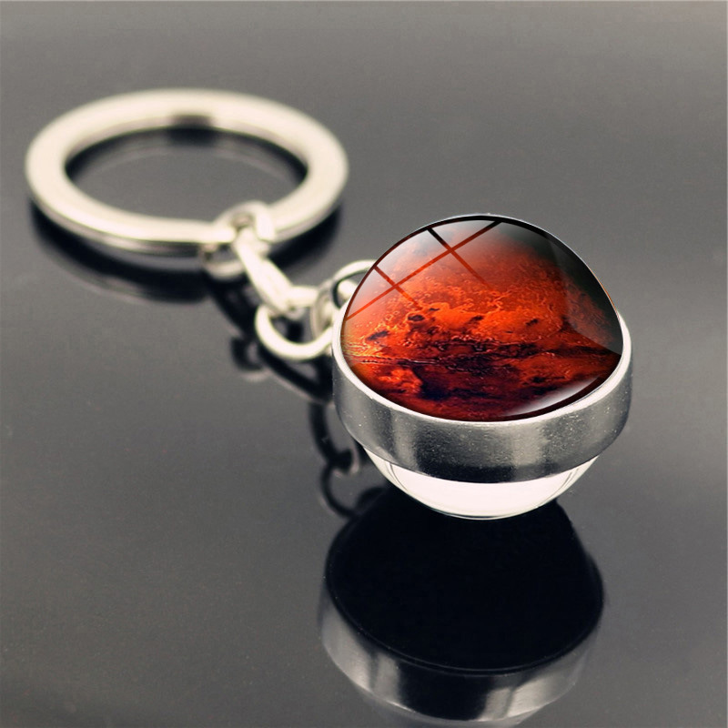 Solar System Planet Keyring Galaxy Nebula Keychain Moon Mercury Mars Glass  Ball Fashion Pendant - Jewelry & Accessories - Temu Germany