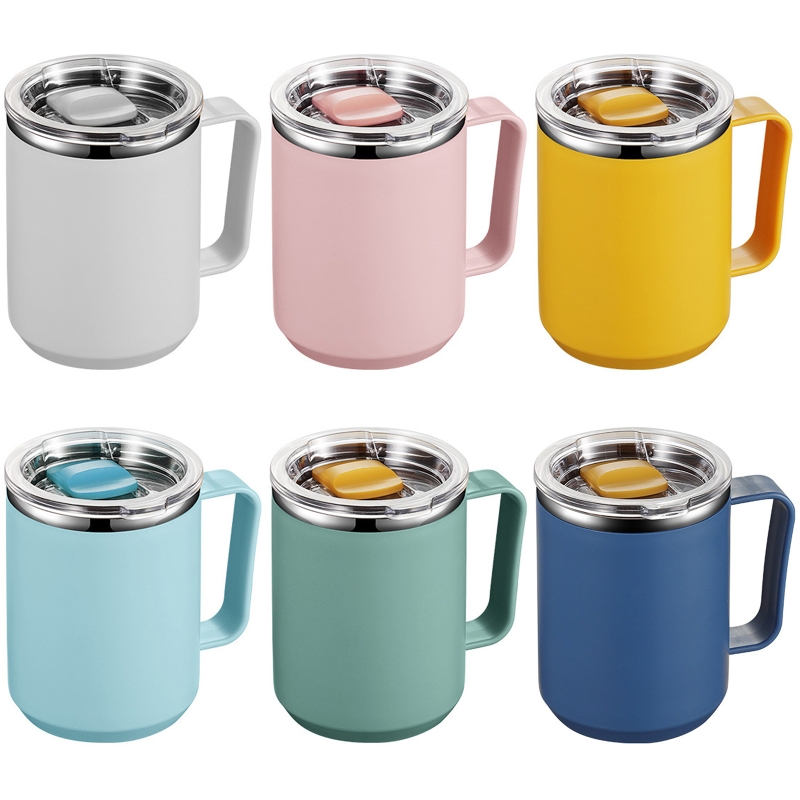 Double Wall Stainless Steel Coffee Mug with lid Portable Cup