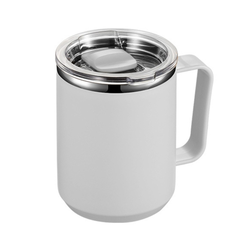1pc 16oz Handle & Lid Included Dual Color Double Wall Stainless