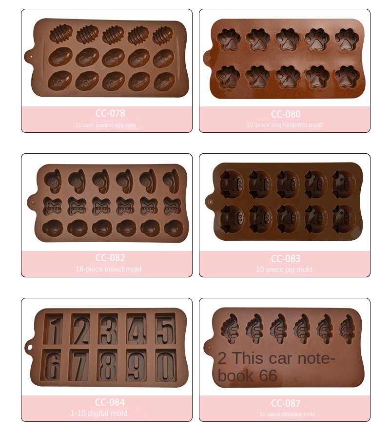 12 Even Chocolate Mold Silicone Mold Fondant Waffles Molds DIY Candy Bar  Mould Cake Decoration Tools Kitchen Baking Accessories