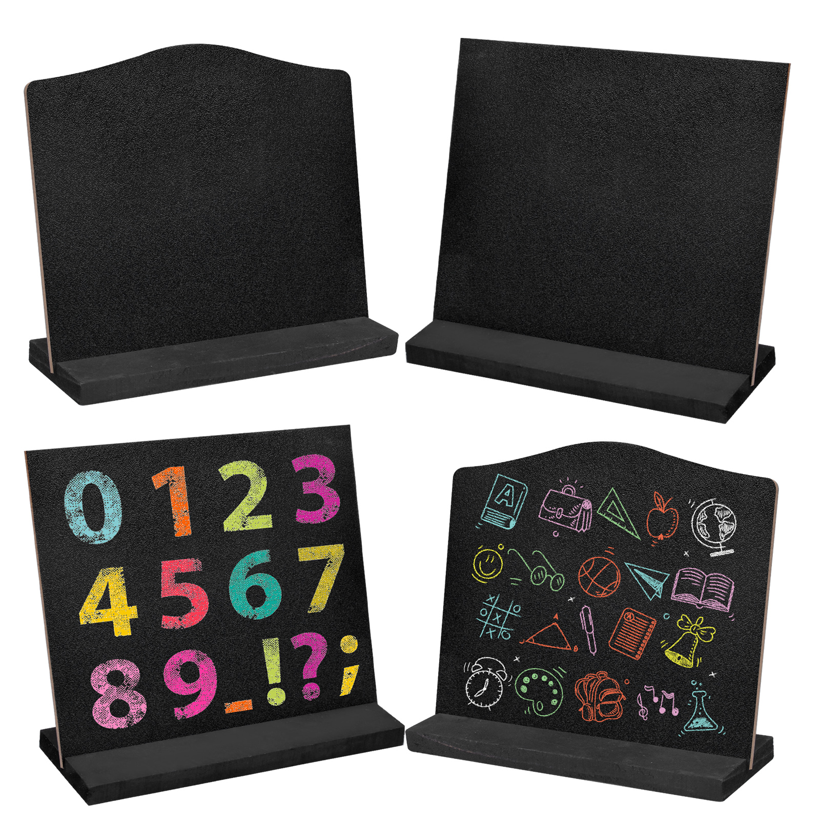 Chalkboards Mini Blackboard Wood Chalk Board With Wood Base - Temu