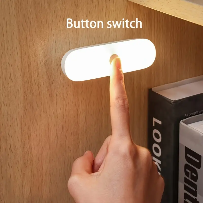 1pc wall mounted reading light stick on bunk bed lamp dimmable lights magnetic mounted under cabinet lighting rechargeable battery operated wireless led closet kitchen portable makeup mirror details 2
