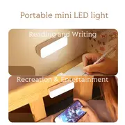 1pc wall mounted reading light stick on bunk bed lamp dimmable lights magnetic mounted under cabinet lighting rechargeable battery operated wireless led closet kitchen portable makeup mirror details 5