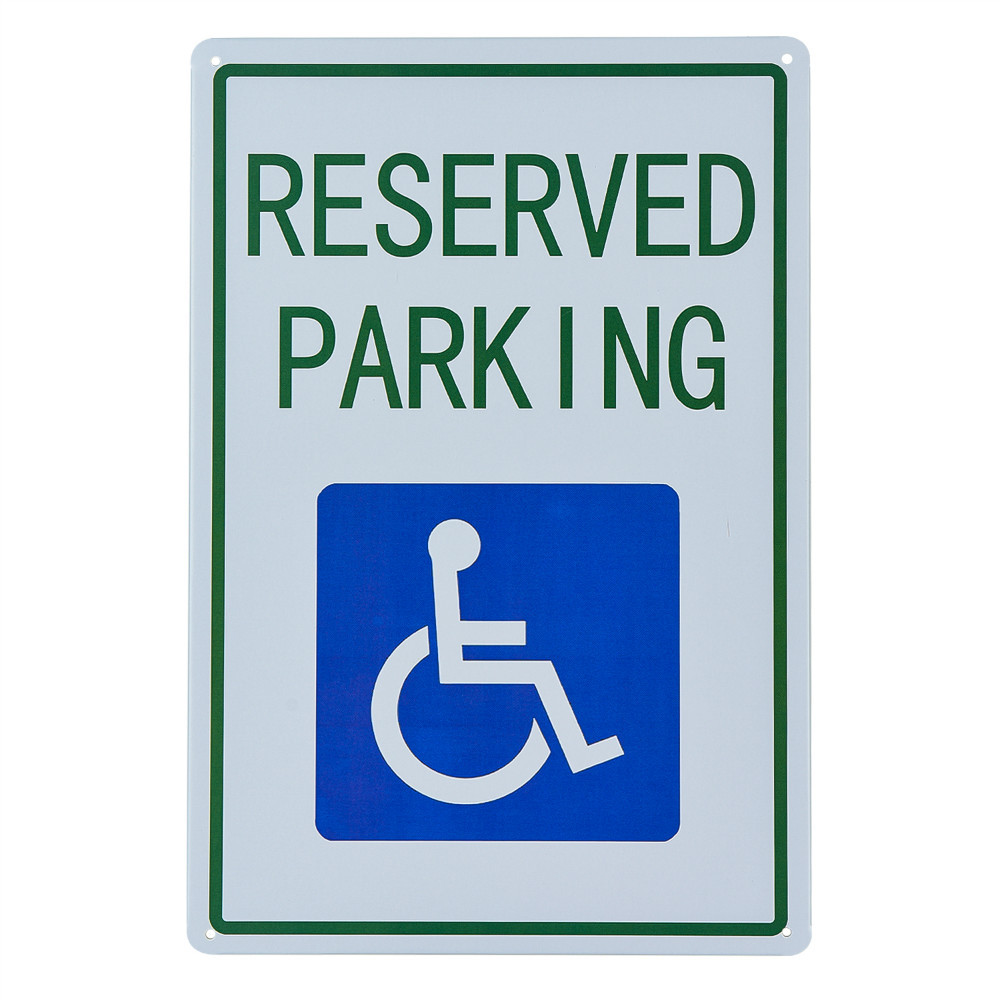 1pc Metal Tin Sign 8''x12'' Handicap Parking Sign - Water proof Dust proof