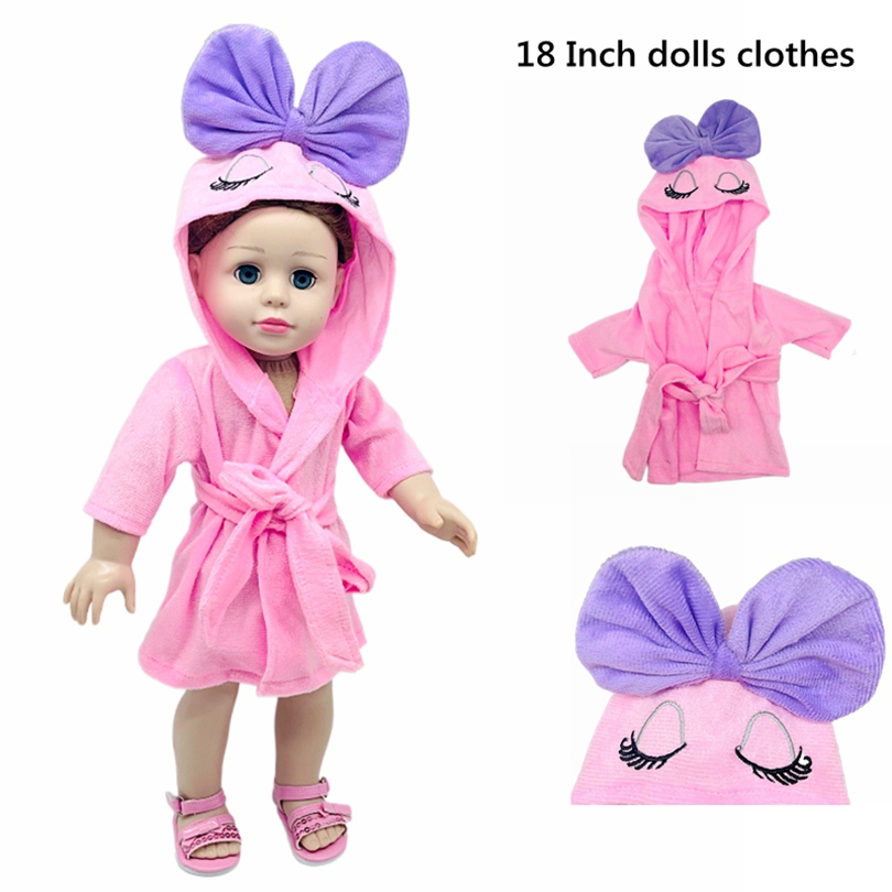 

18 Inch Doll Clothes Accessories, Robe Dress With Belt Pajama Suit Clothes Fits All 18 Inch Girl Dolls, My Life As Doll, Our Generation Dolls ( Not Included Doll And Shoes)