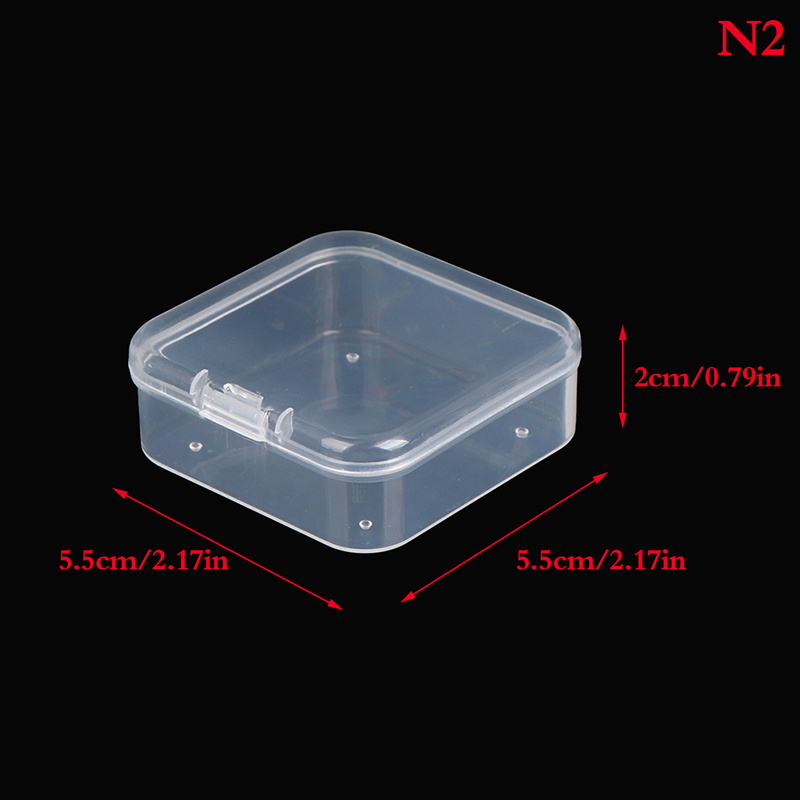 Small Plastic Containers Transparent Square Storage Box Lid - Temu