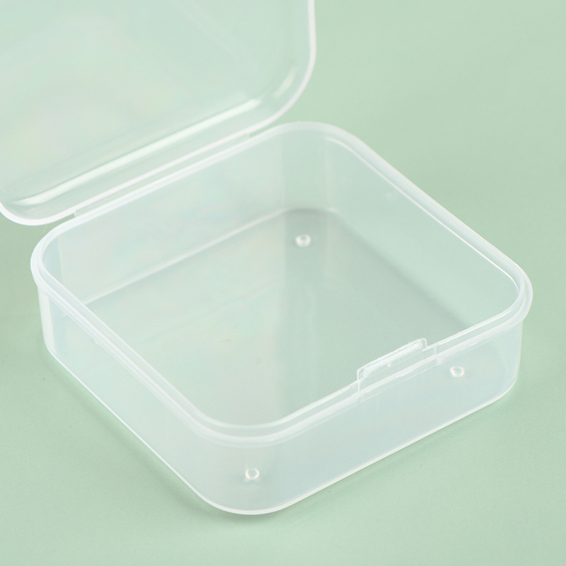 Transparent Square Small Plastic Containers Storage Box Lid - Temu Japan